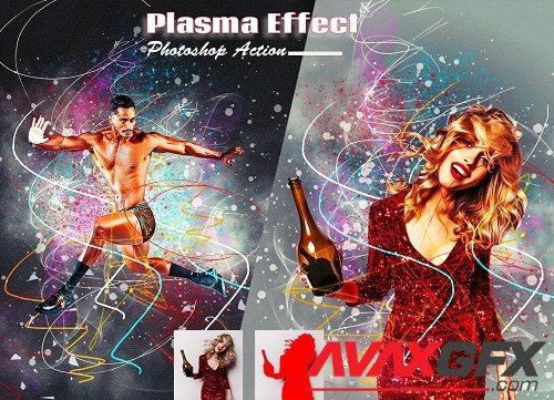 Plasma Effect Photoshop Action - 6199474