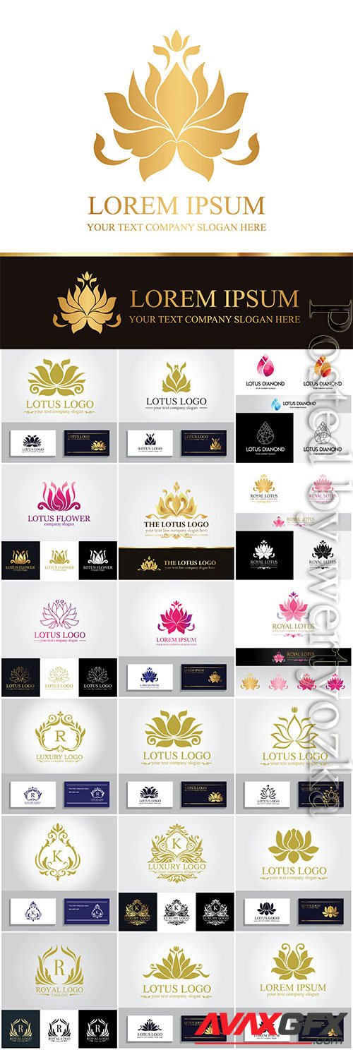 Logos for business companies in vector