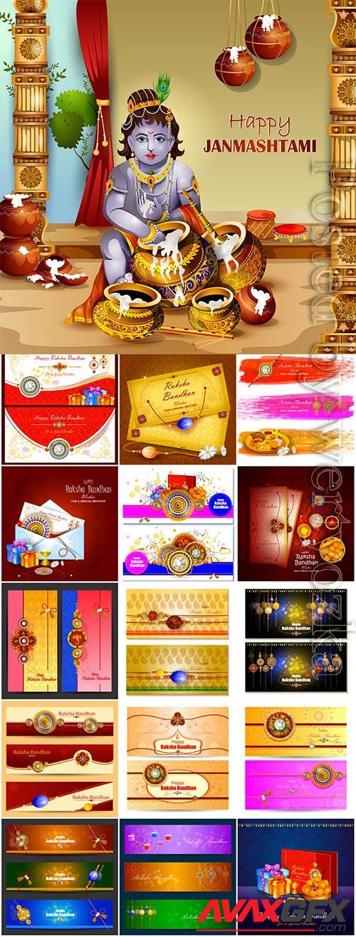 Festive Indian backgrounds and banners in vector