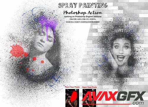 Spray Painting Photoshop Action - 6246276