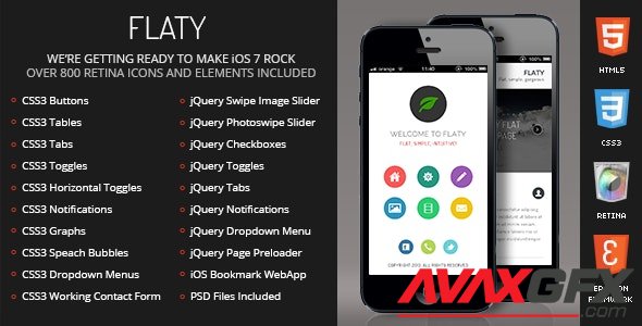 ThemeForest - Flaty Mobile v1.0 - 5298249