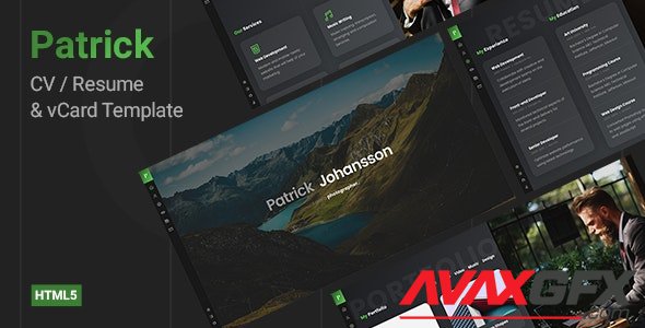 ThemeForest - Patrick v1.2.2 - CV Resume Template - 22390204