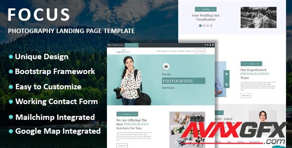 ThemeForest - Focus v1.0 - Photography Landing Page Template - 27320634