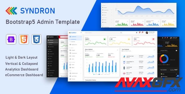 CodeCanyon - Syndron v1.0 - Bootstrap5 Admin Template (Update: 26 May 21) - 30674582