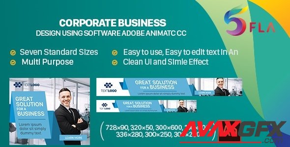 CodeCanyon - Corporate Business Banners HTML5 - Animate CC v1.0 - 33146109