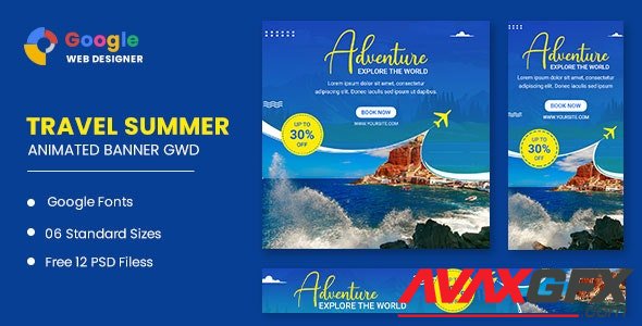 ThemeForest - Travel Animated Banner Google Web Designer v1.0 - 33200500