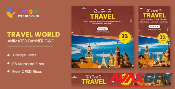 CodeCanyon - Travel Animated Banner Google Web Designer v1.0 - 33212320