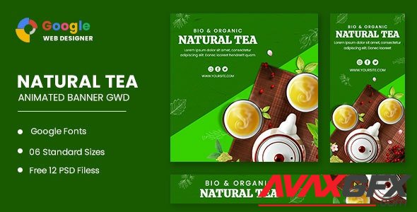 CodeCanyon - Natural Tea Animated Banner Google Web Designer v1.0 - 33184383