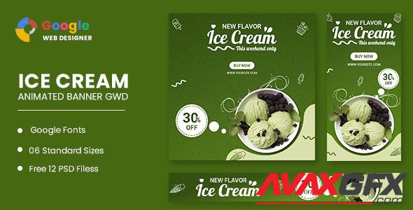 CodeCanyon - Ice Cream Animated Banner Google Web Designer v1.0 - 33168874