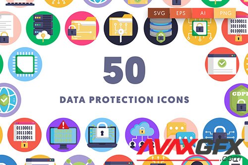 50 Data Protection Icons QX6FG4B