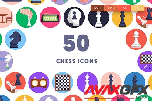 50 Chess Icons JPFRWJA