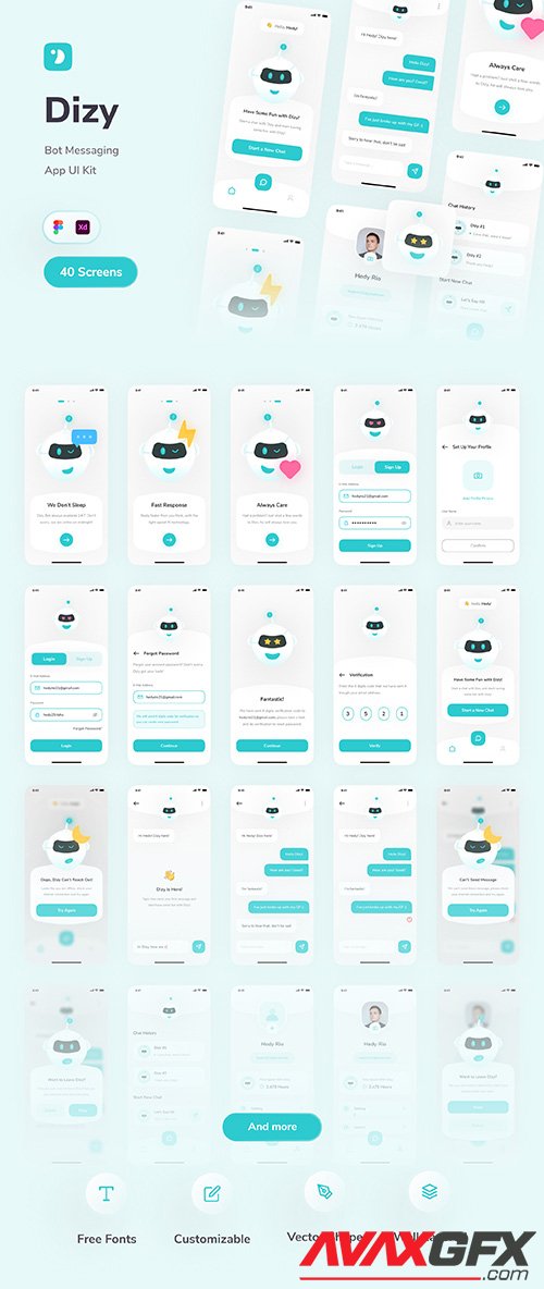 Dizy - Bot Messaging App UI Kit
