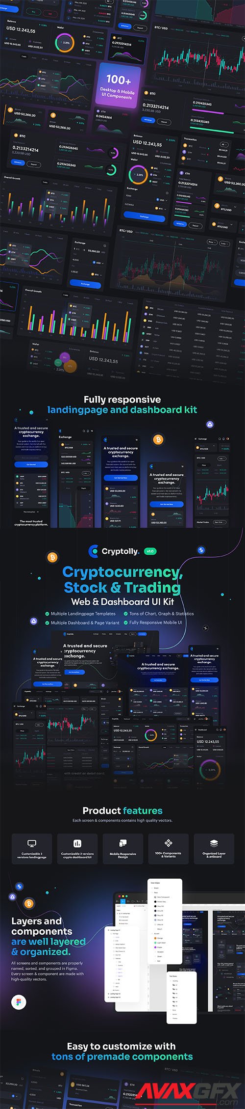 Cryptolly - Cryptocurrency Web & Dashboard UI Kit