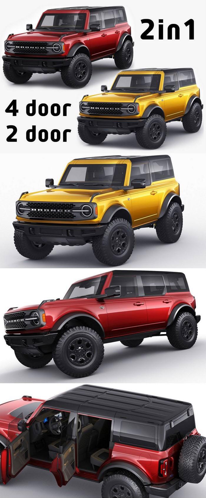 Ford Bronco 2021 4-door and 2-door