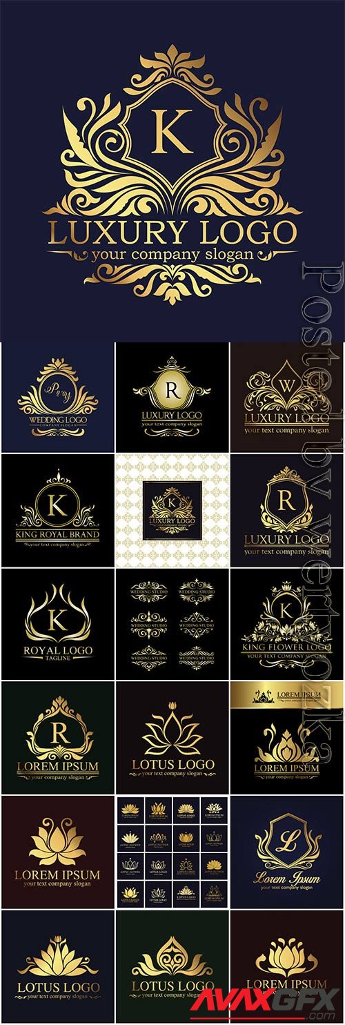 Elegant logos for business companies in vector