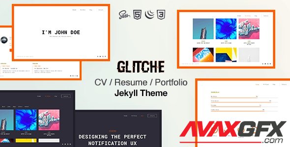 ThemeForest - Glitche v1.0.0 - Resume CV Portfolio Jekyll - 28835894