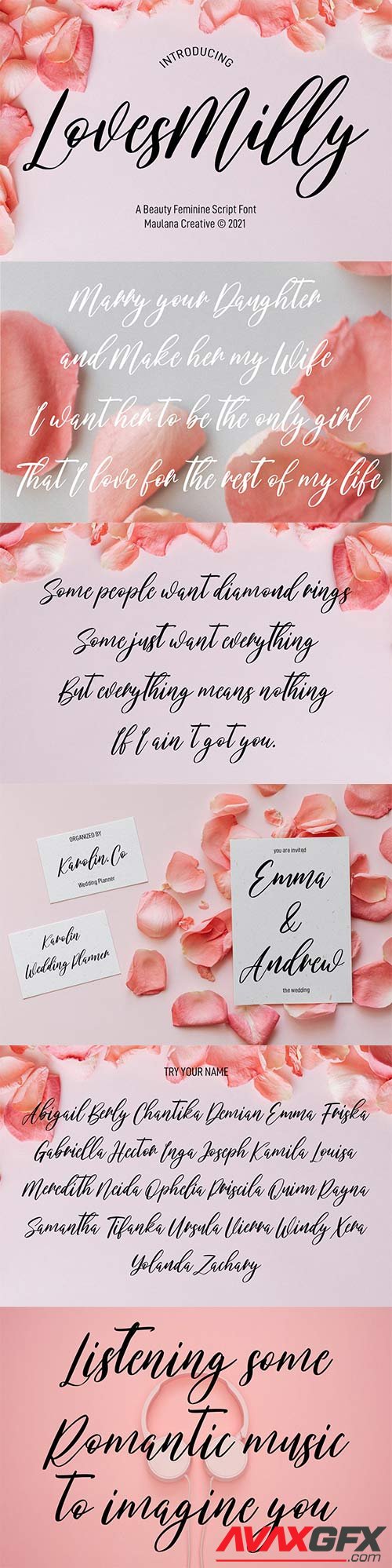 Lovesmilly Feminine Script Font 6332955