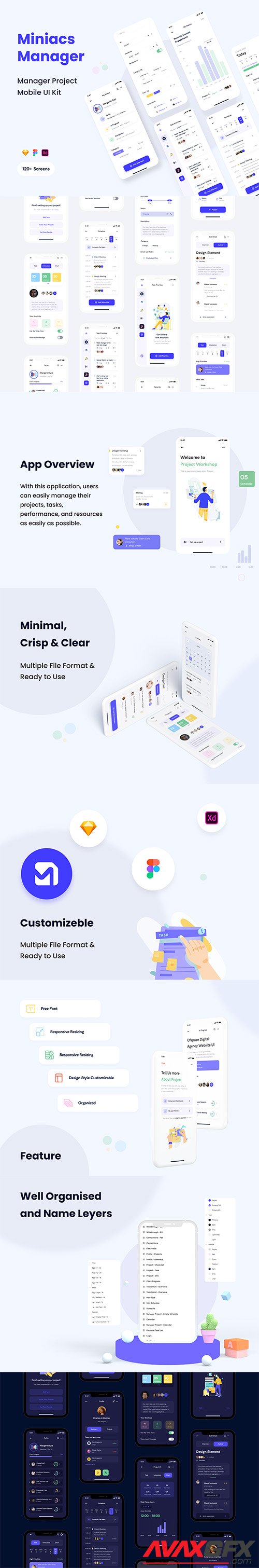 Miniacs - Manager Business App UI Kit