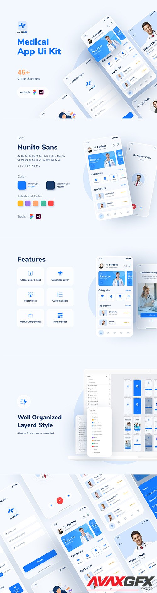 MediTalk-Medical App UI Kit