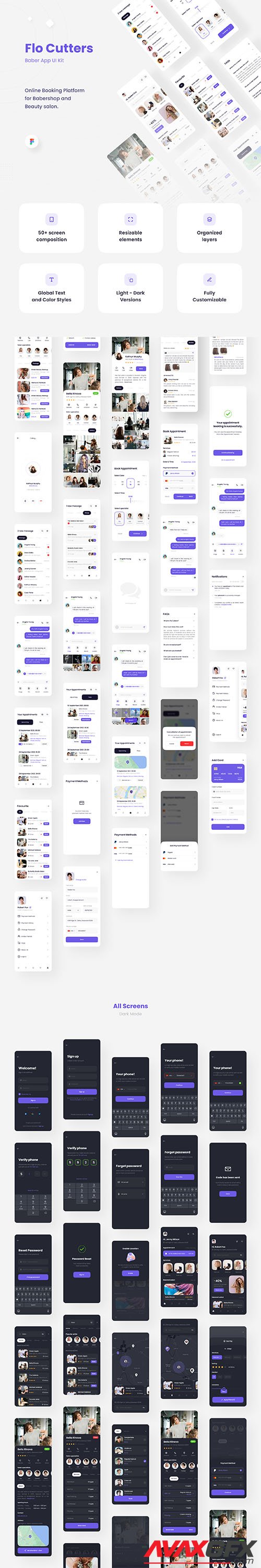 Flo Cutters - Baber App UI KIT