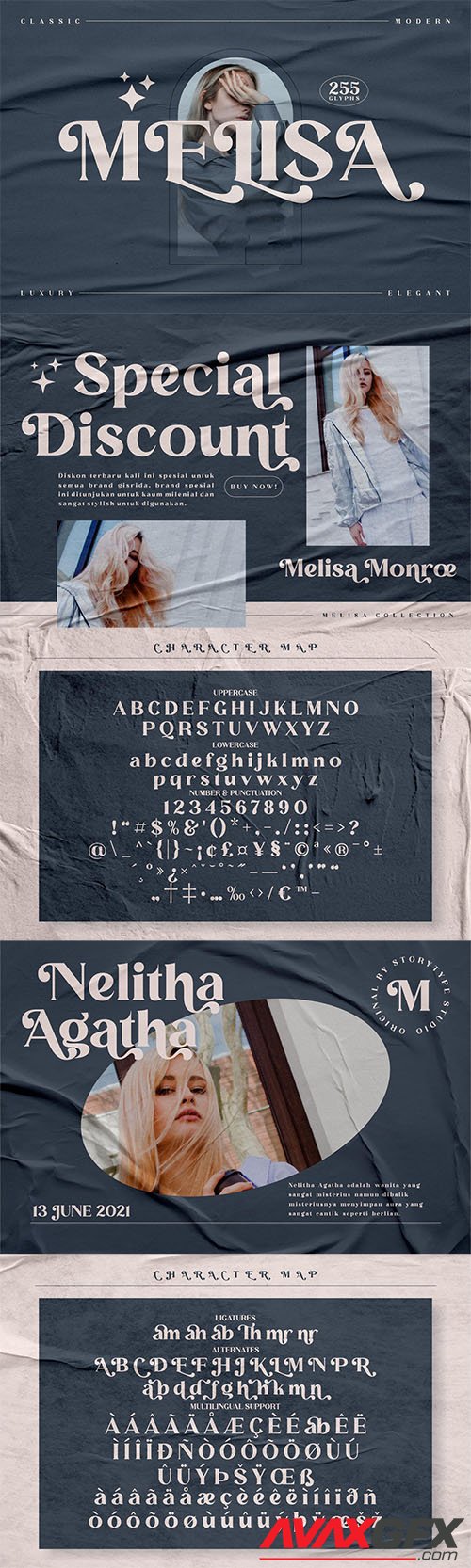 MELISA Modern Serif Font 6274289