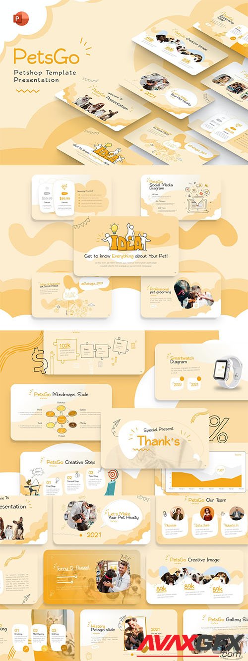 PetsGo Petshop Creative PowerPoint Template