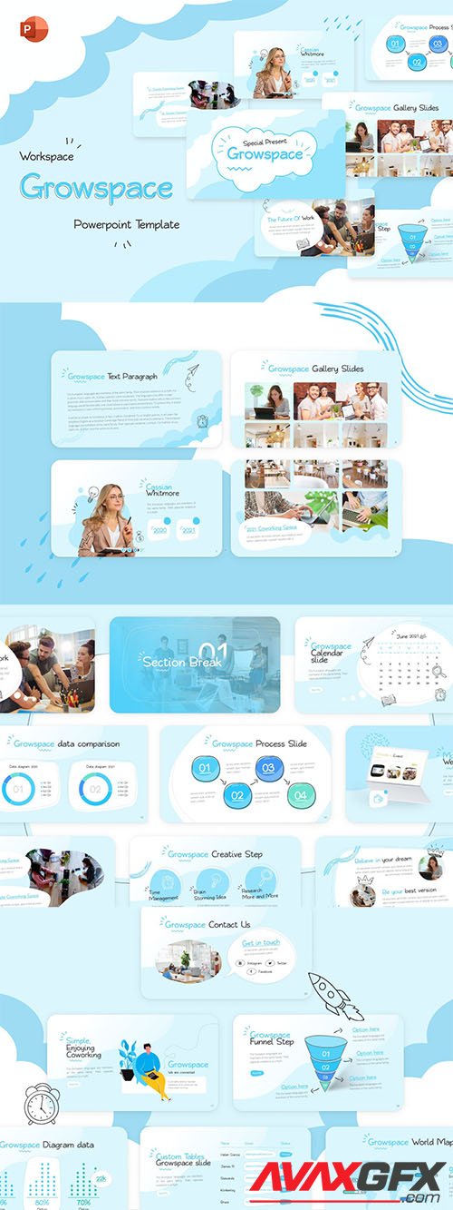 Growspace Workspace Creative PowerPoint Template