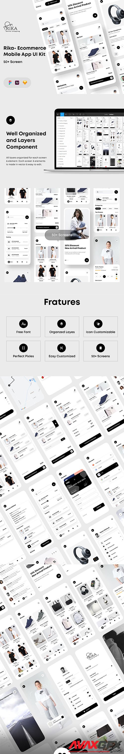 Rika - eCommerce Mobile App UI Kit
