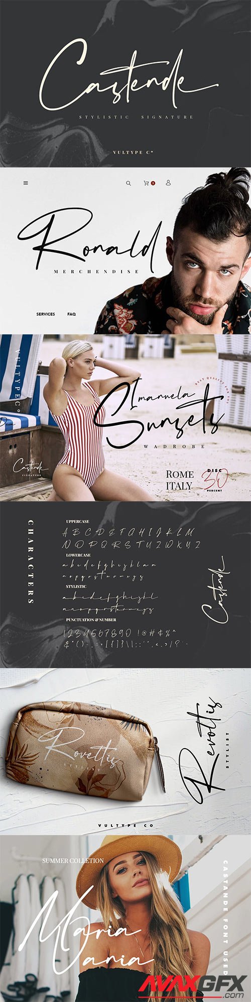 Castende - Signature Script Font