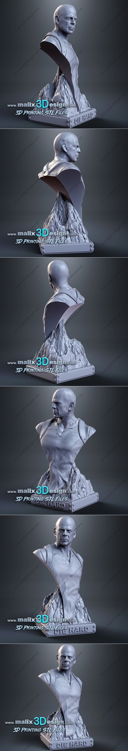 John Mclane Bust – 3D Printable STL