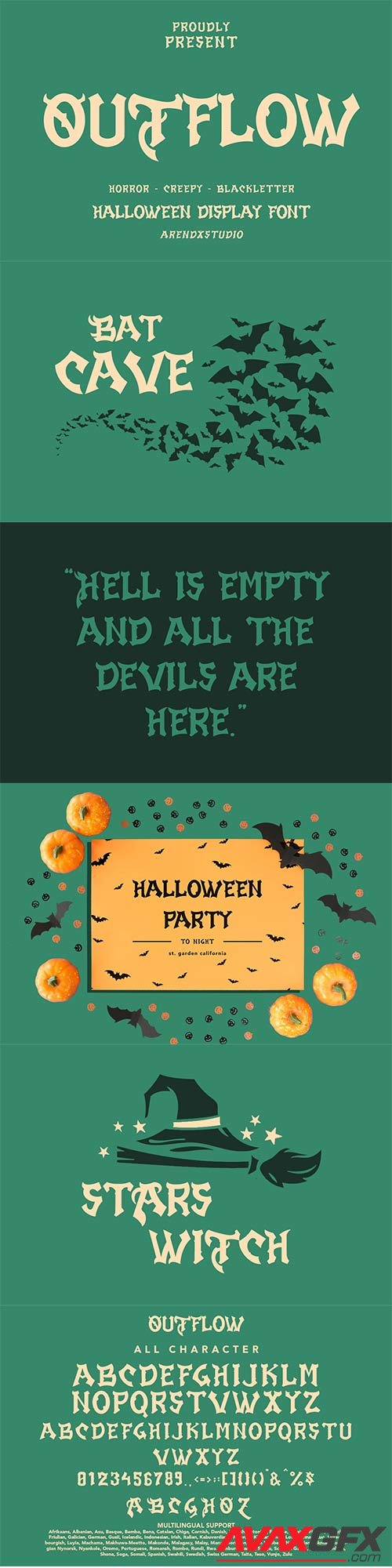 Outflow - Halloween Display Font