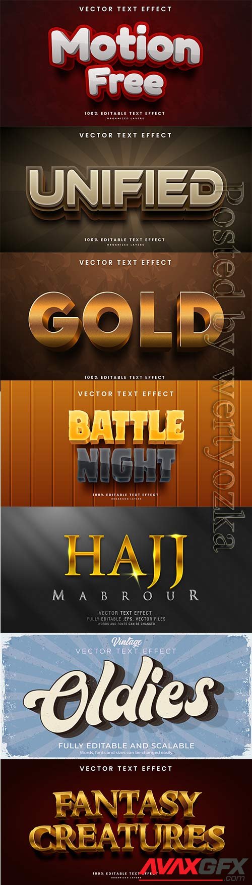 3d editable text style effect vector vol 750