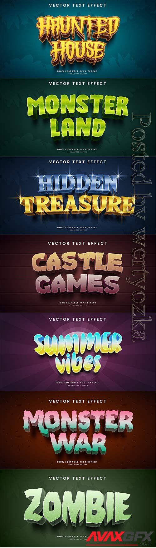 3d editable text style effect vector vol 742