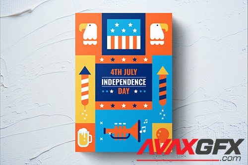 American independence day flyer template CXCQRNL