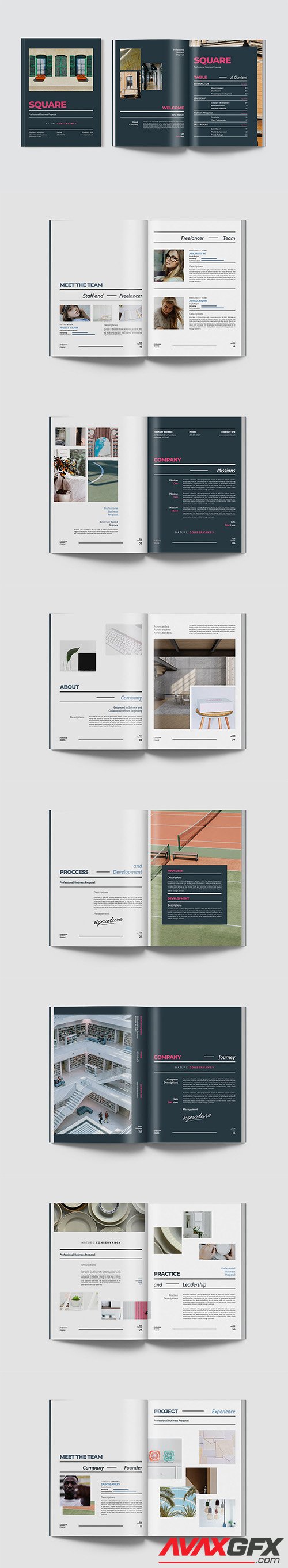 Square - Professional Business Proposal Indesign 2DF4BET
