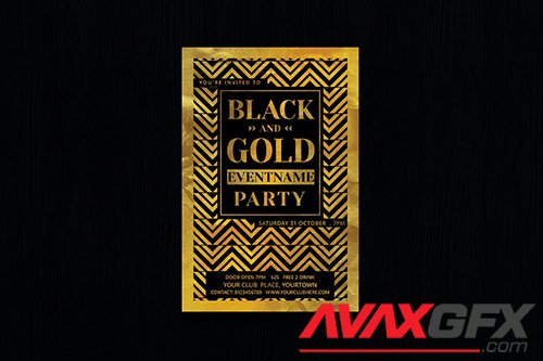 Black and Gold Flyer 2TX7FGA