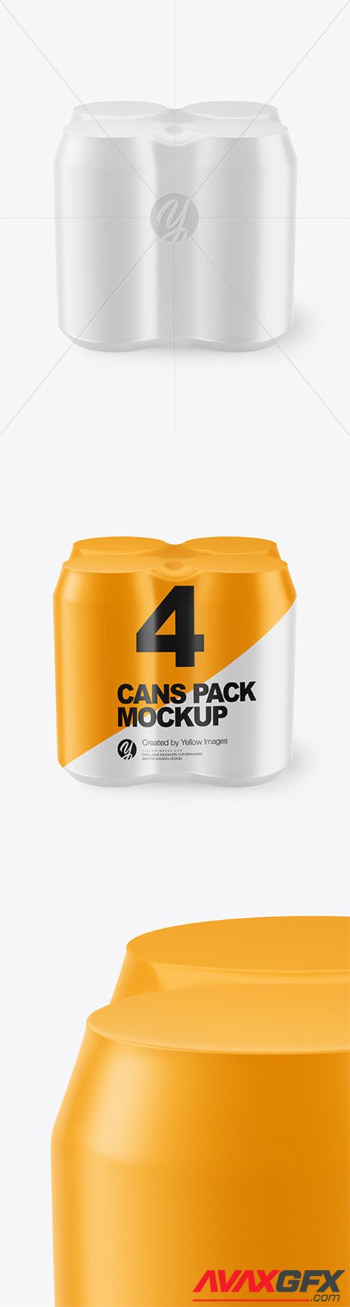 4 Cans in Shrink Wrap Mockup 85256 TIF