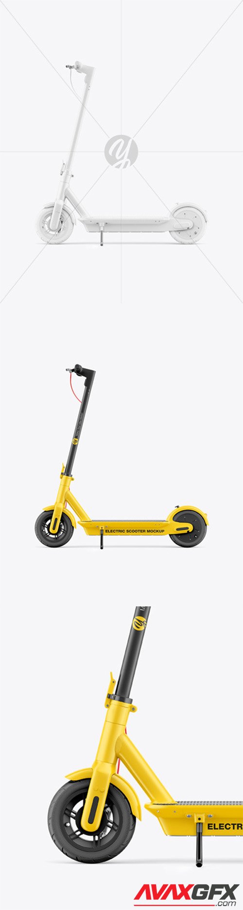 Electric Scooter Mockup - Side View 86115 TIF