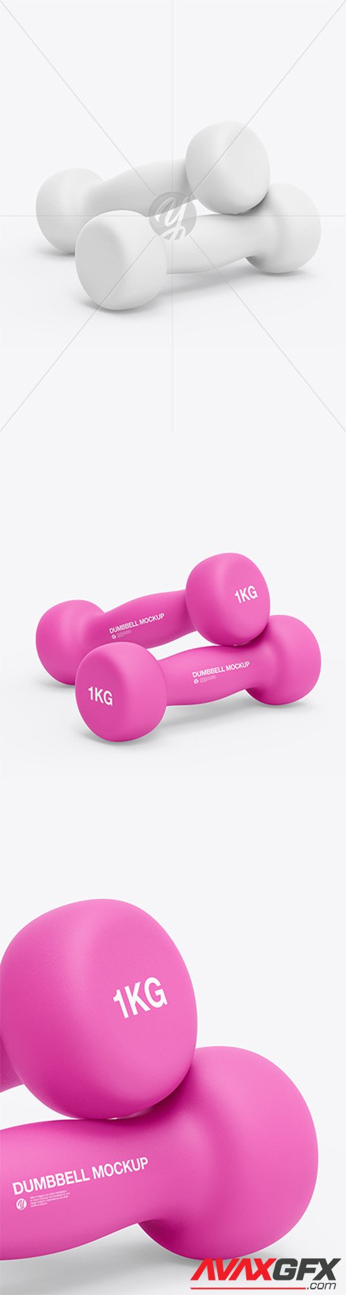 Neoprene Coated Dumbbells Mockup 85844 TIF