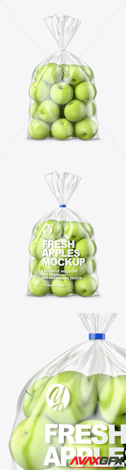 Plastic Bag with Green Apples Mockup 66987 TIF