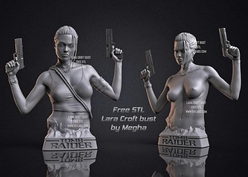 Angelina Jolie - Lara Croft Bust – 3D Printable STL