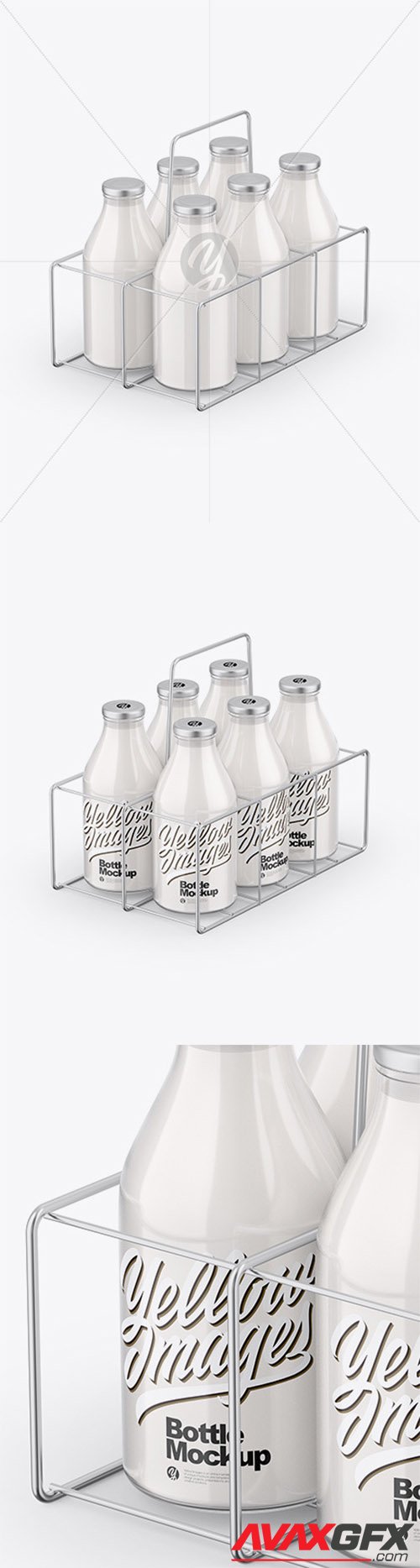 6 Milk Bottles Carrier Mockup 83990 TIF