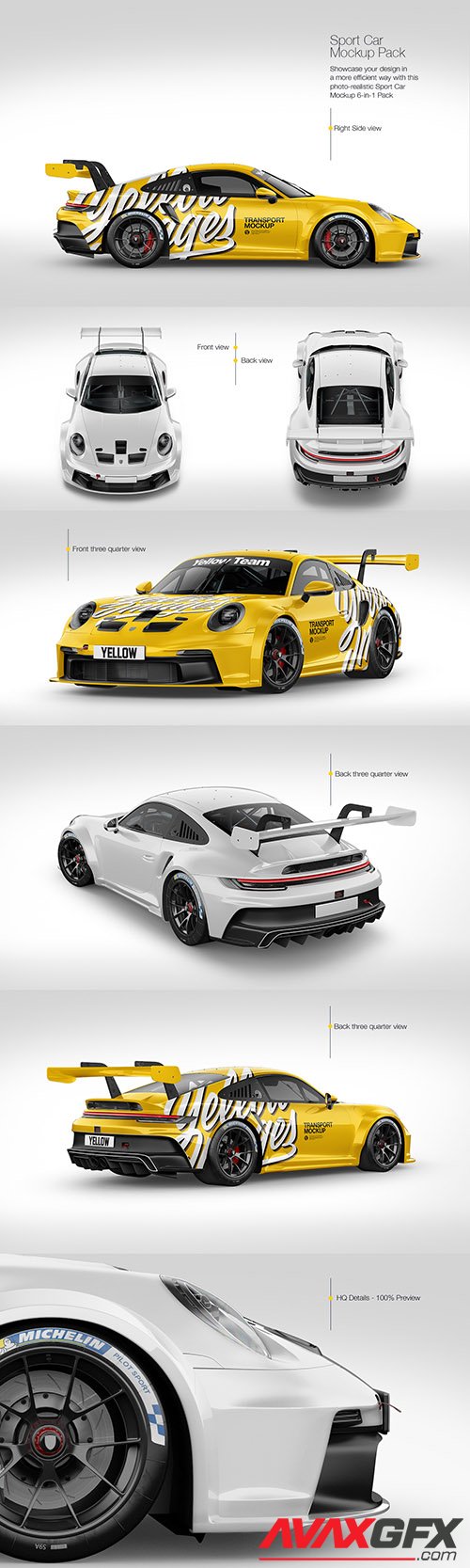 Sport Car Mockup Pack 84051 TIF