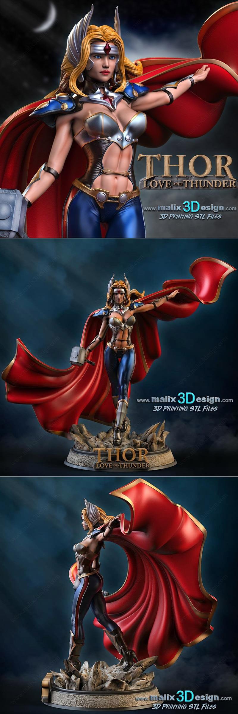 Lady Thor 3D Printable STL