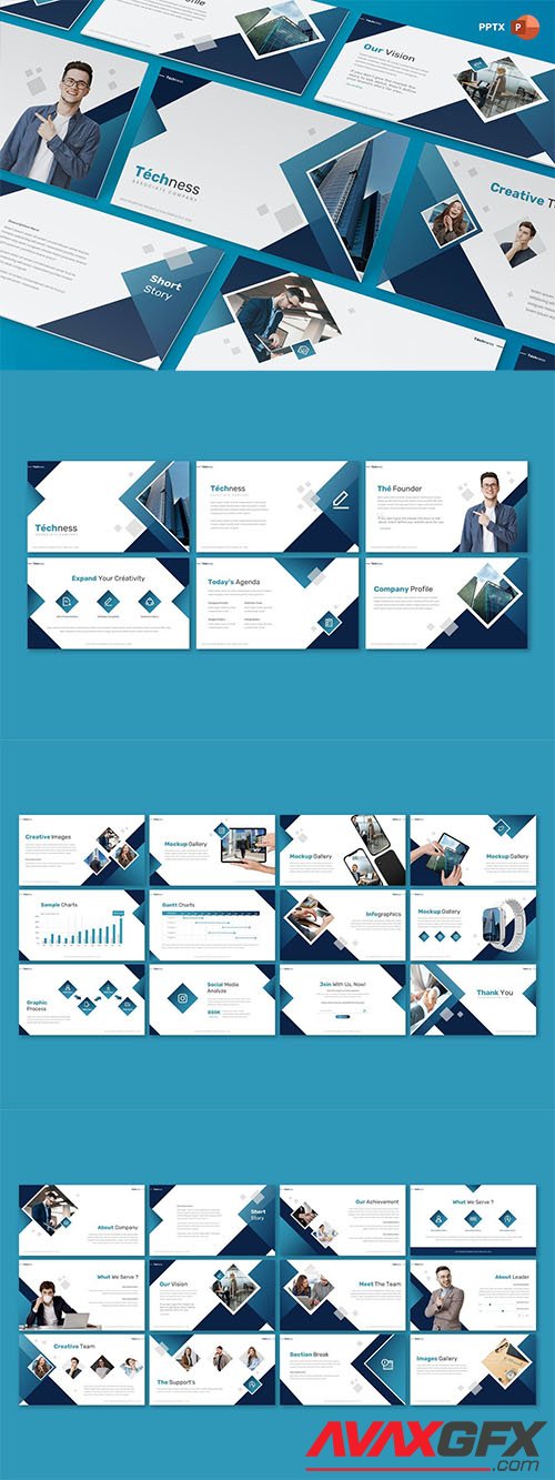 Techness - Business - Powerpoint, Keynote and Google Slides Template