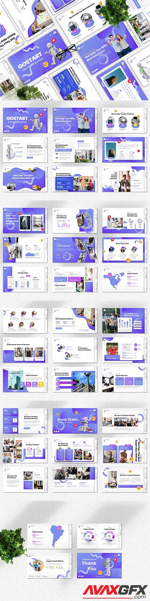 Gostart - Startup - Powerpoint, Keynote and Google Slides Template