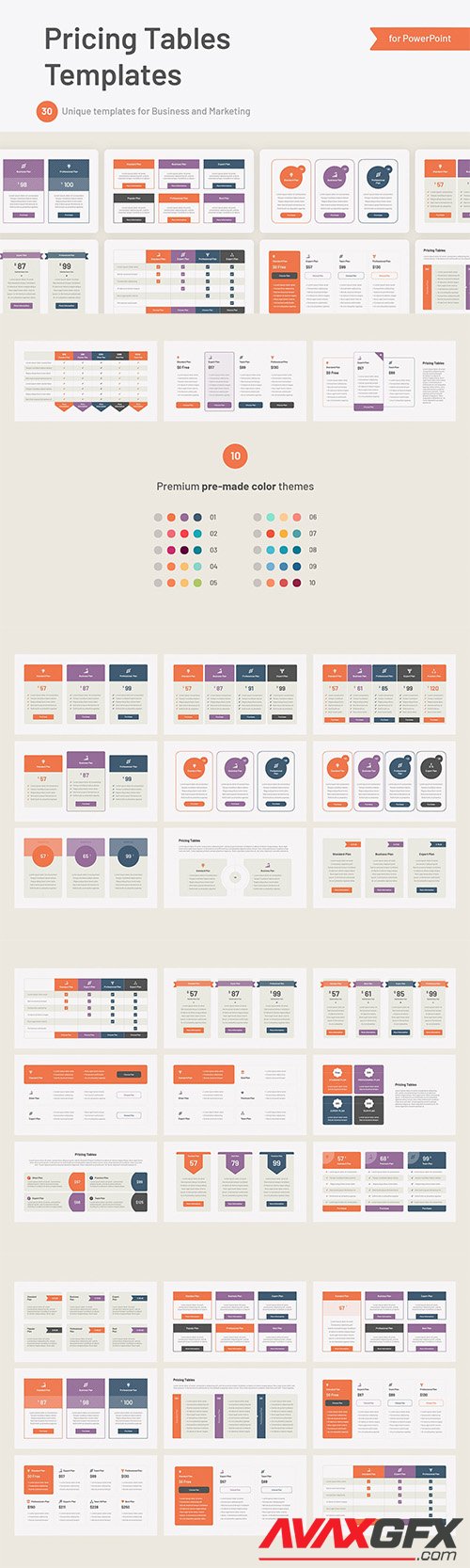 Pricing Tables - Powerpoint, Keynote and Google Slides Template