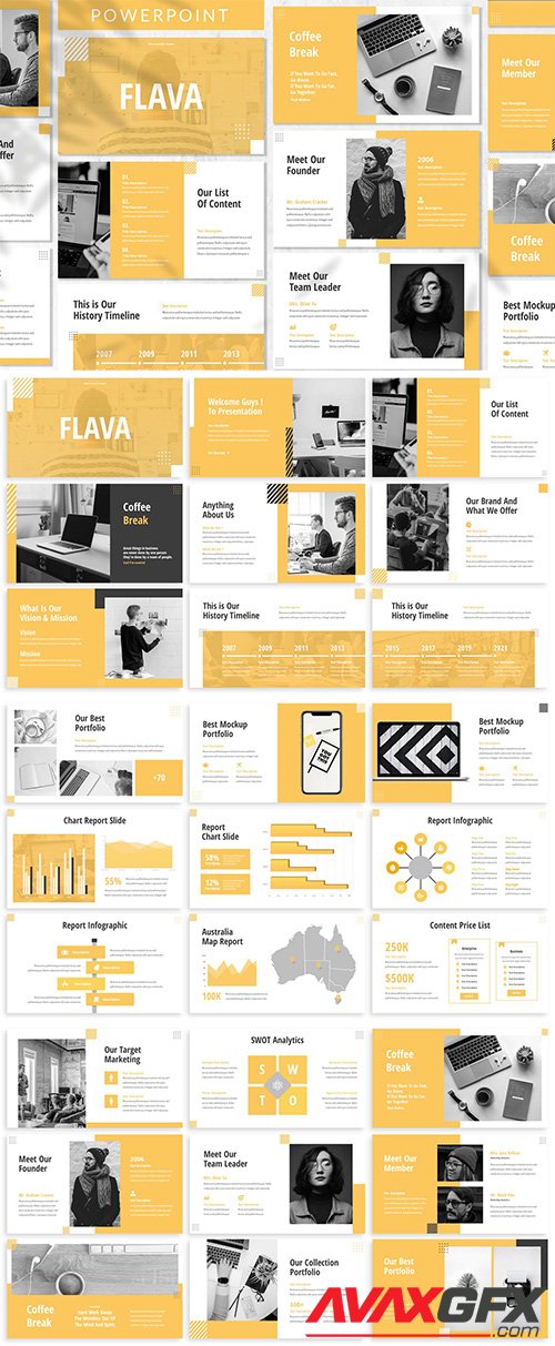 Flava - Creative - Powerpoint, Keynote and Google Slides Template