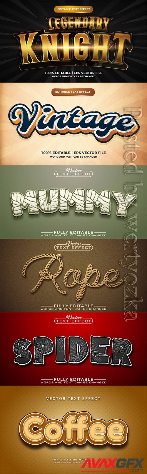 3d editable text style effect vector vol 776