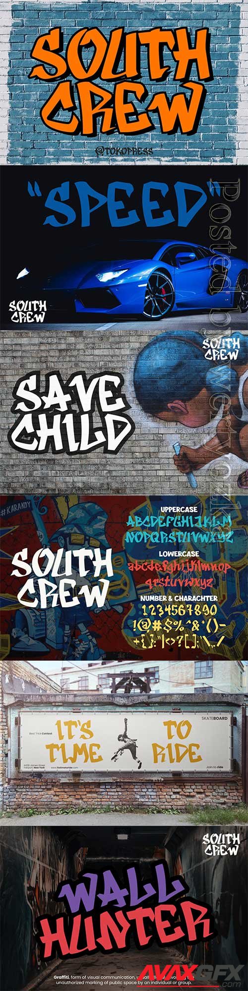 South Crew - graffiti font